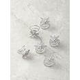 thumbnail image 2 of Believe by Brilliance Fine Silver Plated Cubic Zirconia Hair Coils Star Motif, 6 Pieces, 2 of 5