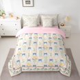 thumbnail image 2 of Homewish 7-Piece Queen Comforter Set, Floral Bowknot Girl Soft Bedding, 2 of 8