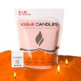 thumbnail image 1 of Relleno para velas de cera granulada naranja 2.27 kg con 50 mechas de algodón, 1 of 9