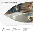 thumbnail image 5 of Xecao Wolf Family Winter Wonderland Print Soft Velvet Decorative Throw Pillow Covers, Square Cushion Cases for Bed, Sofa, Living Room, Car, and Indoor Outdoor Use-18"x18", 5 of 8