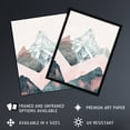 thumbnail image 2 of Artery8 Abstract Baby Pink Blue Snowcapped Mountain Range Living Room Unframed Wall Art Print Poster Home Decor Premium, 2 of 5