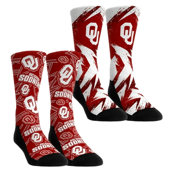 Youth Rock Em Socks  Oklahoma Sooners Game Day Two-Pack Crew Socks Set