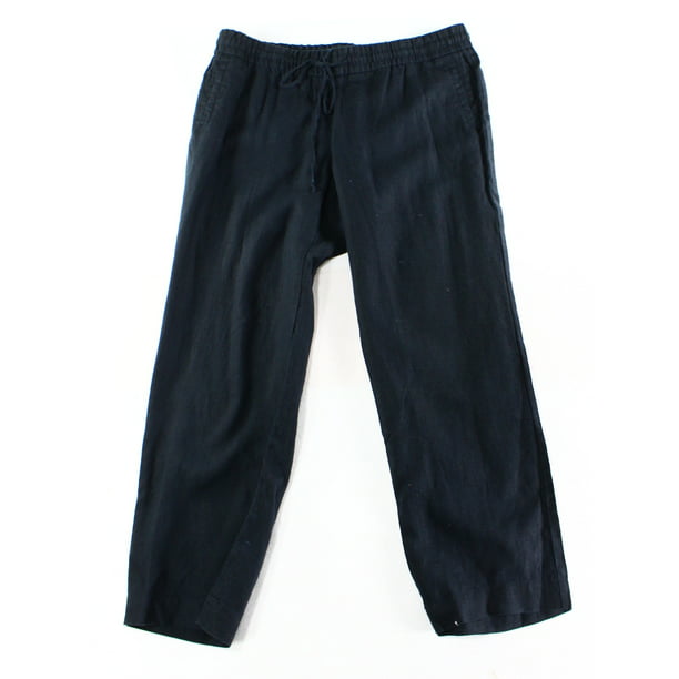 Premise - Premise NEW Nacy Blue Womens Size 1X Plus Linen Pull-On Pants ...