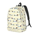 thumbnail image 1 of Honeii Dachshund Dog Puppy Print Canvas Backpack for School & Outdoor,Laptop Excursion Backpack,Notebook School Bookbag For Men Women,for Work, Travel, and Everyday Use-Small, 1 of 5