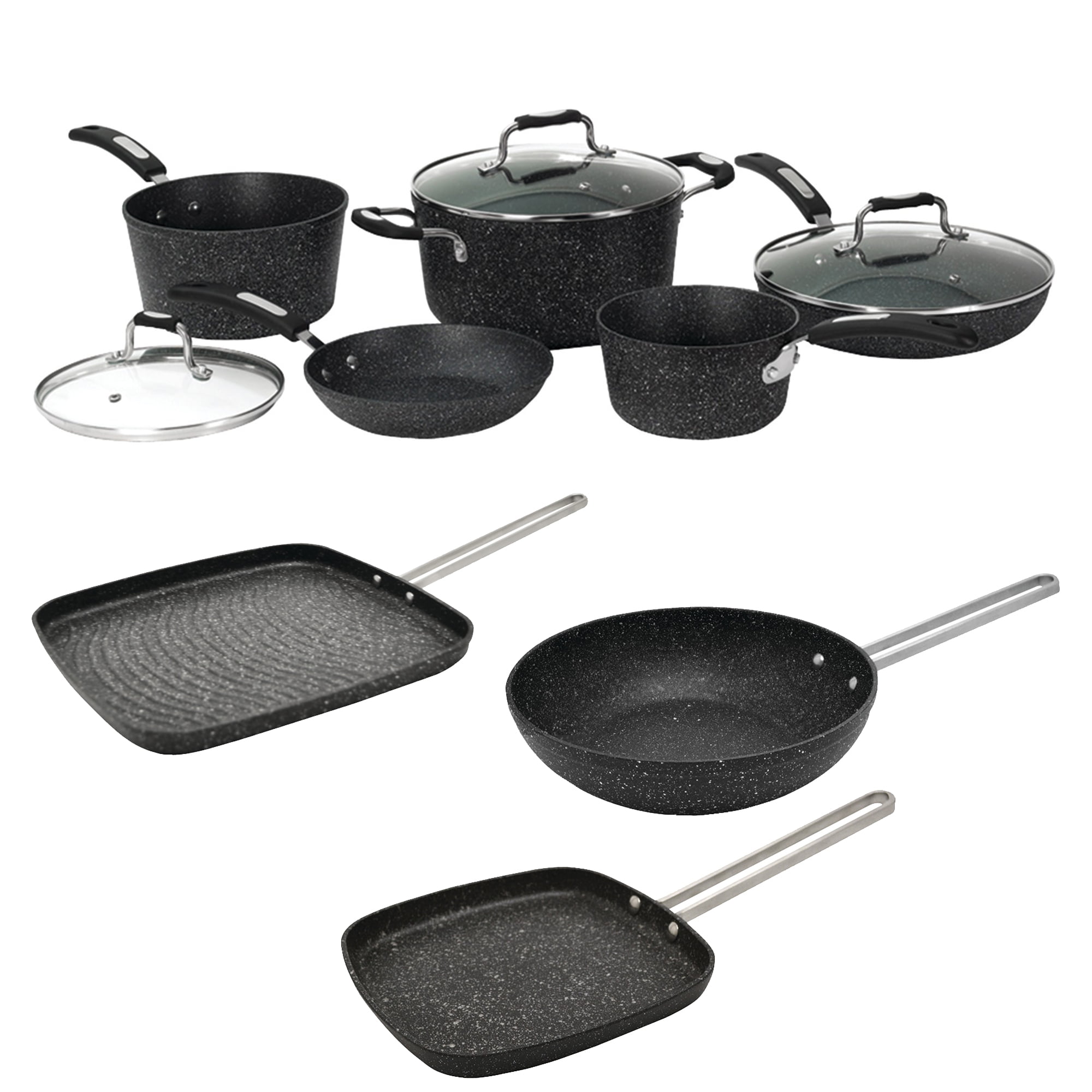 The Rock By Starfrit  The Rock By Starfrit 8-Piece Cookware Set With Ceramic Co 