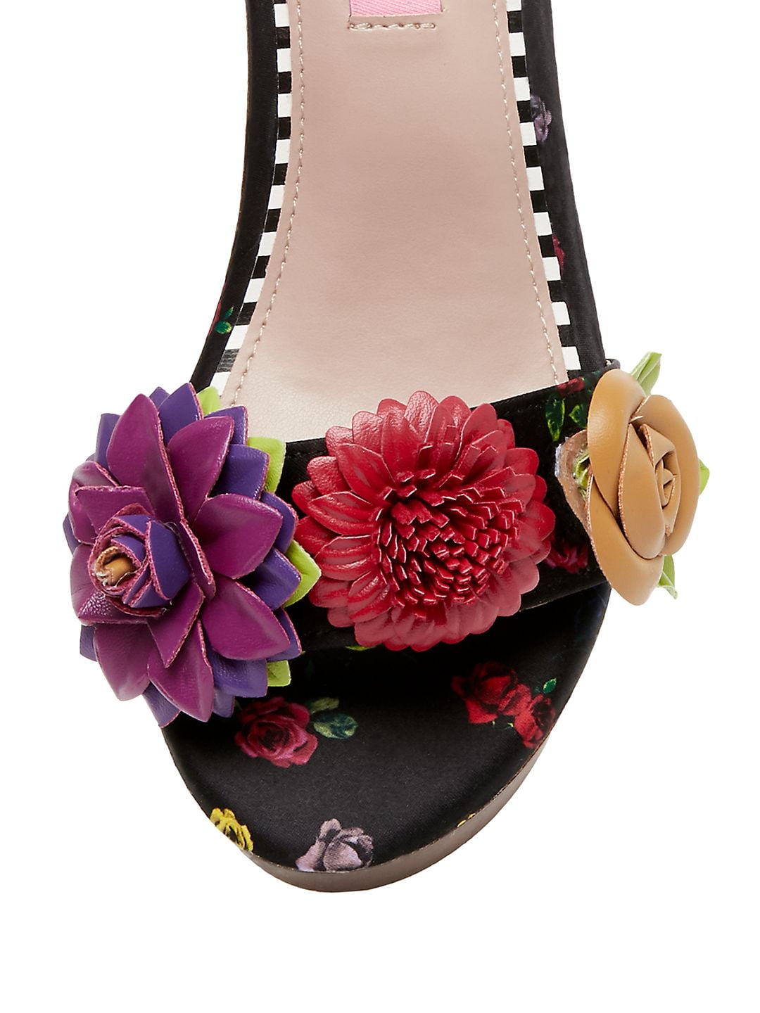 rosee flower wood clog sandals