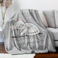 thumbnail image 5 of Super Soft Gray Fleece Blanket for Wife 60x50 - Funny Cozy Gift for Christmas Birthday Anniversary Her Couch Bed Throw, 5 of 10