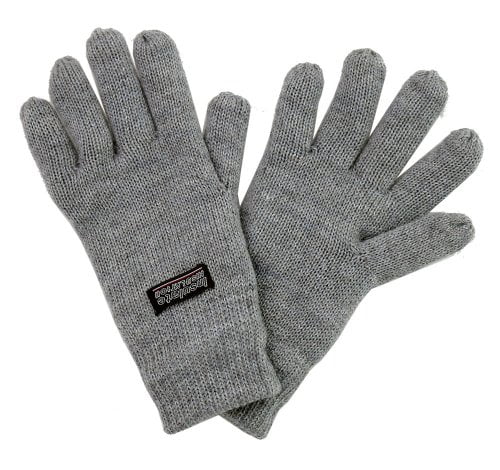 SANREMO Unisex Kids Knitted Fleece Lined Warm Winter Gloves