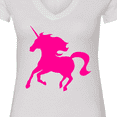 thumbnail image 4 of Inktastic Pink Unicorn Women's V-Neck T-Shirt, 4 of 5