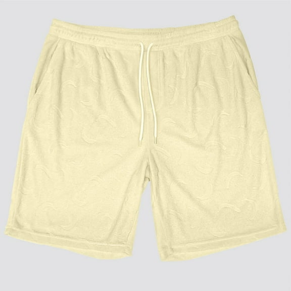 Men's 12" IML Banana Print Pull-On Shorts - Light Yellow, XL