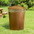 thumbnail image 3 of YYEAN Round Trash Can 13 Gallon, Vintage Metal Outdoor Trash Can with Lid, Retro Farmhouse Garbage Container, Old School Modern Ash Bucket-Copper, 3 of 11