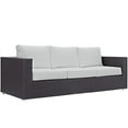 thumbnail image 2 of Modway Convene Outdoor Patio Sofa in Espresso White, 2 of 5