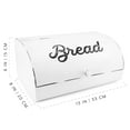 AuldHome Retro Kitchen Countertop Bread Box; White Enamelware