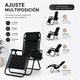 thumbnail image 5 of 2 Silla Camastro Plegable Gravedad 0 Reclinable Exteriores negro, 5 of 10
