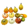 thumbnail image 1 of Juego de 12 calabazas y calabazas artificiales, decoración de festivales hecha a mano, material de espuma versátil, ligero y realista para decorar, 1 of 8