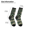 thumbnail image 2 of Rocae Jungle Green Camo USA Flag for Girls Boys Crew Socks,Children's Socks, Kids Socks, Toddler Socks: Daily Wear with Kids School Uniform, 2 of 5