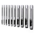 thumbnail image 1 of Lot de 10 perforatrices à ceinture en acier au carbone haute dureté, rondes et creuses, pour trous de cuir, plastique et caoutchouc, 1 of 4