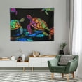 thumbnail image 2 of COMIO  Rainbow Ocean Reptile Tortoise Wall Hanging Boho Sea Turtle Tapestry Marine Coastal Decor Wall Blanket Colorful Nautical Beach Wall Art Small, 2 of 7