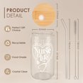 thumbnail image 2 of Vaso para beber SANDJEST Nurse Life Glass 473 ml con tapa y pajita, 2 of 7