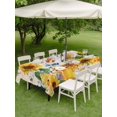 thumbnail image 4 of Outdoor Tablecloth with Umbrella Hole for Patio/Picnic/Party/Camping, Yellow Sunflowers Waterproof Table Cloth Rectangle Table Cover Washable, Floral Bees Elegant Pastoral Botanical (60"x 84"), 4 of 8
