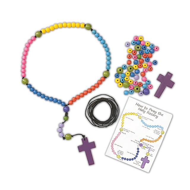 Kit de Rosario Autom – Cuentas de 10 mm, cordón de 157 cm, paquete de 12