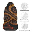thumbnail image 6 of Easy to Install Car Universal Seat Cover, Gold Fractal Spiral Four Seasons Universal Front Seat Cover, 2-Piece, 6 of 8