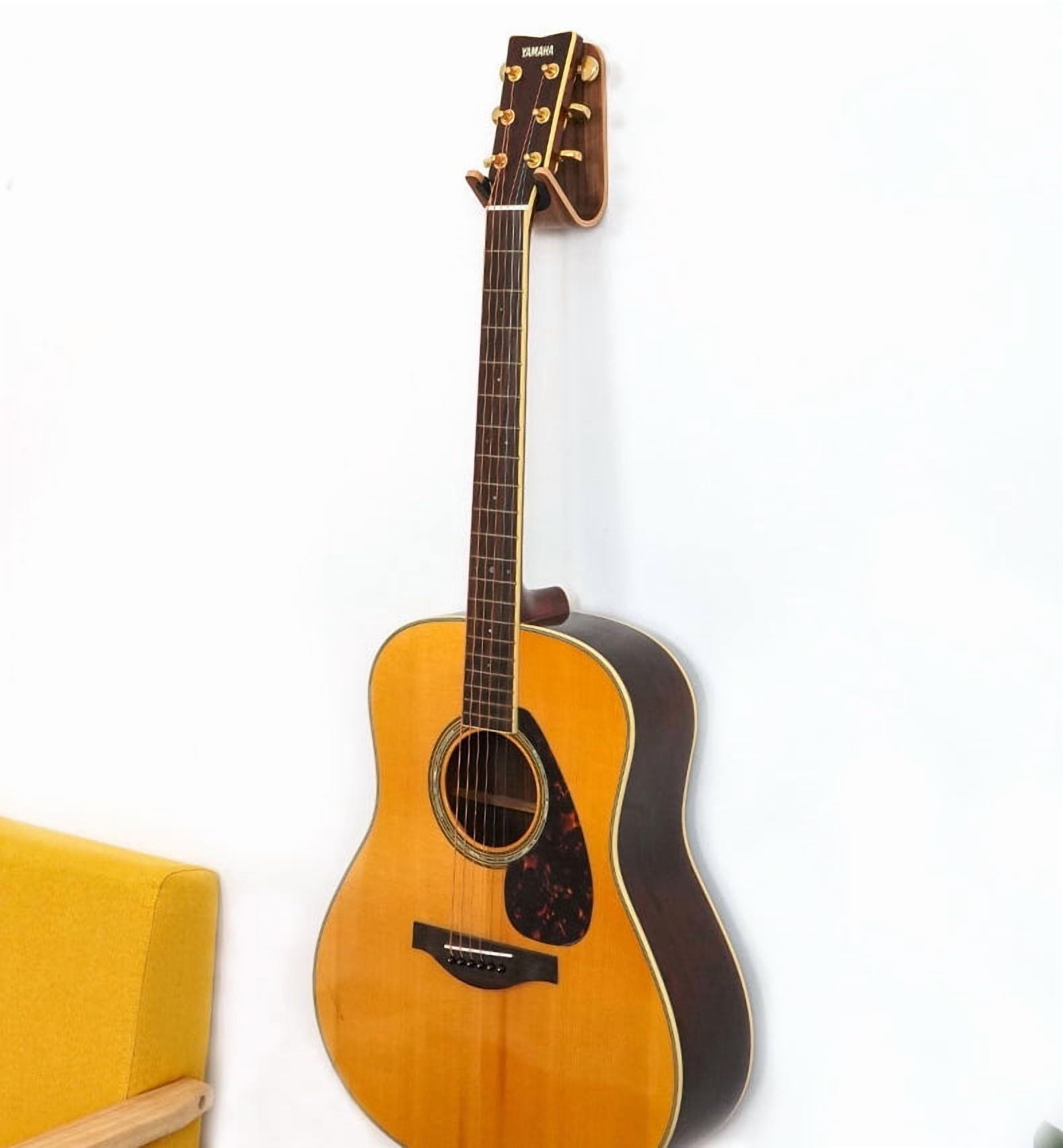Guitar Wall Mount Hook Walnut Wood Guitar Hanger for Storage & Display Heavy Duty Ply Guitar Holder for The Wall Hangers Stand for Acoustic Guitars