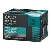 Dove Men+Care Aqua Impact Body+Face Bar Two 4 Oz Bars Count