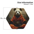 thumbnail image 2 of Bingfone Vintage Jungle Meditating Panda Leather Drinks Coasters with Set of 6,Suitable for Home Kitchen,Coffee Cup Coasters Home Gift, 2 of 7