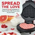 thumbnail image 4 of Dash Express Full Size Heart Waffle Maker - Make Quick Heart-Shaped Waffles & Treats, Red, 4 of 6