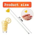 thumbnail image 2 of 2 Pcs Glass Swizzle Sticks with Love Heart Head Reusable Coffee Stirring Stick Milk Espresso Stirrers for Party Cafe Bar Home Decorationstyle:style2;, 2 of 6