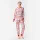 thumbnail image 4 of Pijamas de Navidad Para La Familia Trajes A Juego Mamá Impreso Blusa Tops + Pantalones Conjunto de Navidad Odeerbi ODB189636, 4 of 9