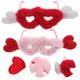 thumbnail image 2 of 2 gafas de sol con forma de corazón: gafas de sol de felpa con diseño punk de terciopelo suave, gafas para fiesta de San Valentín, gafas para niños, mujeres, disfraces, decoración de cosplay., 2 of 5