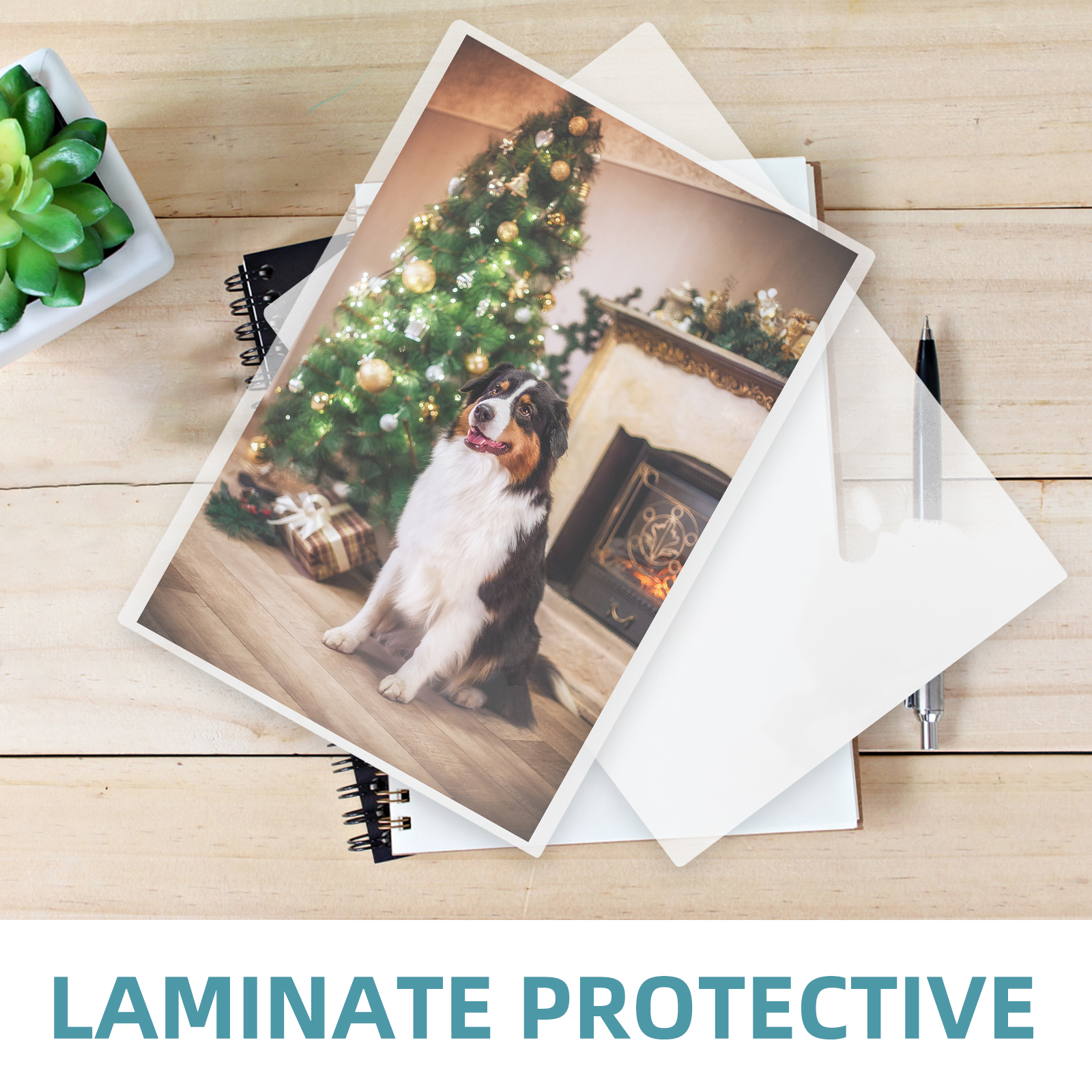 100PCS Clear Thermal Laminating Pouches Sheets for Photos Documents A4 7C Sealing Film Compatible with Laminator Machine