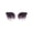 Gold Smoke, variant on Womens Mod Design Exposed Horn Rim Cat Eye Chic Sunglasses Silver Blue Smoke