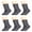 Anthracite Gray, variant on Solid Cotton Cushion Crew Socks for Women and Men Black 6 Pairs Size 10-13
