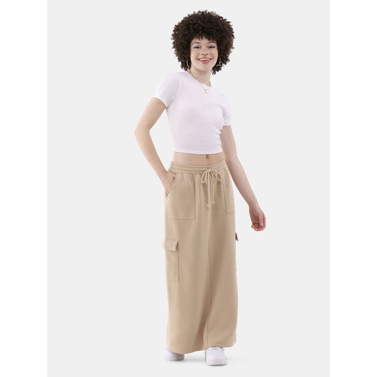 Flight Mode Fleece Long Skirt ecru Sサイズ No Boundaries
