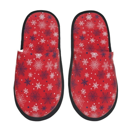 Balery Snowflake Symphony Slient Indoor Furry Fleece Comfort House Shoes Soft Non-Slip Home Shoes Cotton slippers House Slippers-- Medium