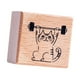 thumbnail image 4 of Sello de madera con forma de gato, tamaño pequeño, de 0,2 pulgadas, para manualidades y envíos por correo. Aptitud física, 4 of 9