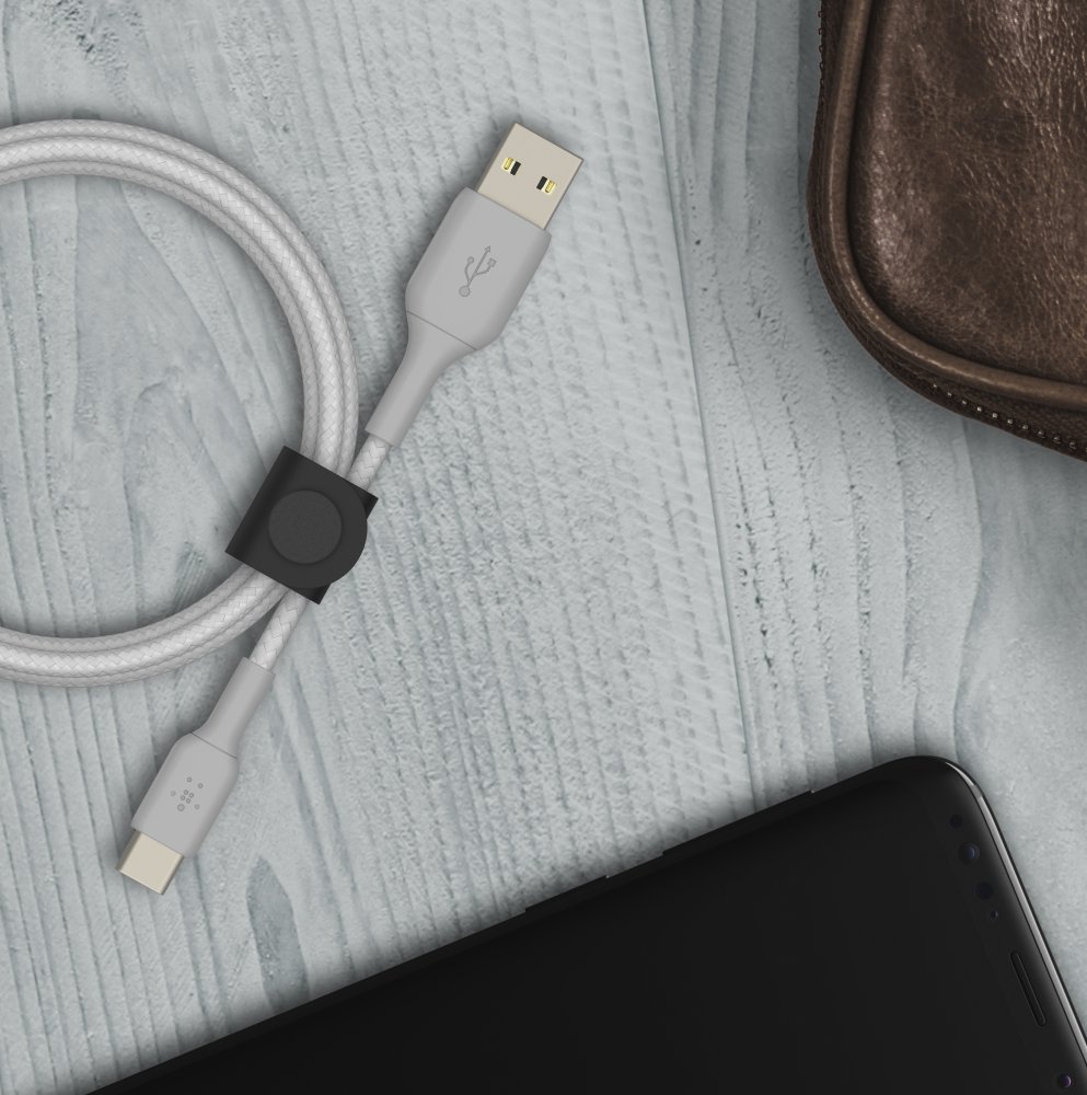 Belkin BoostCharge Braided USB-C to USB-C Cable (5ft) for iPhone 15, iPhone 15 Pro, iPhone 15 Pro Max, iPhone 15 Plus, Galaxy S23, S22, Note10, Note9, Pixel 7, Pixel 6, iPad Pro, & More - Silver - image 5 of 7