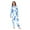 Blue Butterfly Pattern, variant on 1 Piece Adult Onesie Pajamas Cozy & Loose-Fit Sleepsuit Loungewear with Pockets Little Butterfly and Rose X-Small