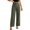 Army Green-1, variant on Womens Summer Pants High Waist Wide Leg Pants Trendy Business Casual Work Baggy Casual Trousers with Pockets