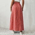 thumbnail image 6 of Lenago Skirts for Women Casual Summer Side Slit Print Elastic Waist Skirt Mid Cool Dress, 6 of 8