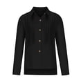 thumbnail image 5 of FCLoft Women's 2025 Summer Boho Tops - Cotton Linen Long Sleeve Button Down Gauze Blouses, Dressy Casual Trendy Clothes, 5 of 9