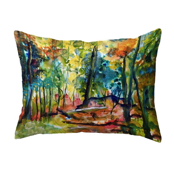 Betsy Drake Interiors Fall Forest No Cord Pillow 16x20