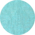 thumbnail image 1 of Ahgly Company Indoor Round Solid Light Blue Modern Area Rugs, 5' Round, 1 of 4