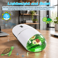 Clicker Images Computer Turtle-Green Wireless Optical Computer Mouse, Lightweight Silent Click ...