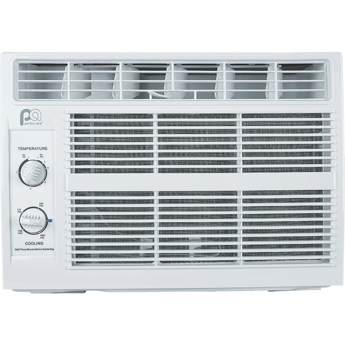 Perfect Aire5PMC5000 5,000 BTU 115-Volt Window Air Conditioner with Mechanical Controls, Installation Kit, Washable Filter, 150 sq. ft, White
