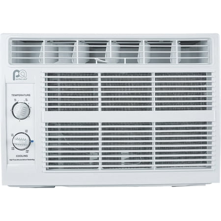 Perfect Aire5PMC5000 5,000 BTU 115-Volt Window Air Conditioner with Mechanical Controls, Installation Kit, Washable Filter, 150 sq. ft, White