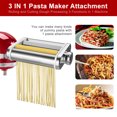 thumbnail image 4 of 3-in-1 Pasta Maker Attachment for KitchenAid Mixers - SUS304 Stainless Steel Roller with 8 Thickness Settings, Spaghetti & Fettuccine Cutter, Includes Cleaning Brush & Manual - Make Fresh Lasagna, 4 of 6